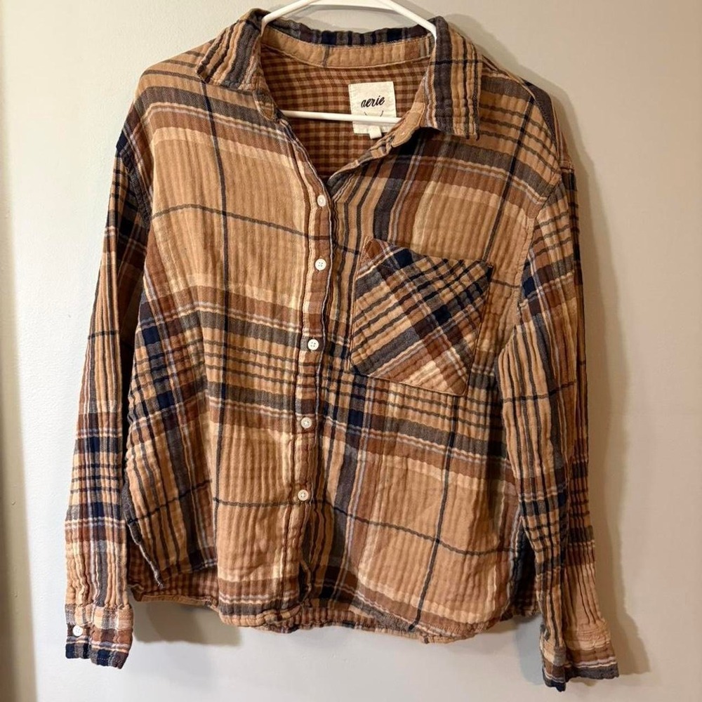 aerie flannel button up